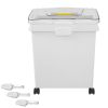 Rice Storage Container, 10.5Gallon/40L x3 Capacity Large Dog Food Dispenser Bin, Kitchen Ingredient Grain Cereal Flour Bin