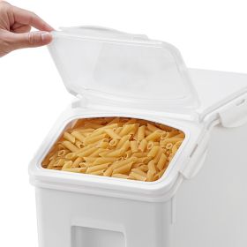 Rice Storage Container, 4.5Gallon/20L x2 Capacity Large Dog Food Dispenser Bin, Kitchen Ingredient Grain Cereal Flour Bin