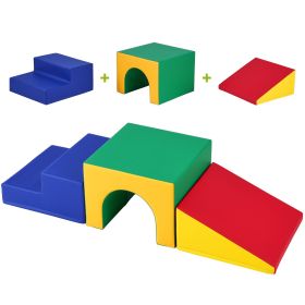 Single Tunnel Climber, Toddler Playset, Foam Climbing Blocks for Toddlers, Kids Tunnel Maze with Stairs and Ramp