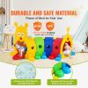 Caterpillar Tunnel for Kids, Outdoor Indoor Climb and Crawl Through, Play Equipment for Toddler,Boys,Girls,Baby 3-6, 4 Sections, for Daycare