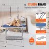Pet Grooming Table Two Arms with Clamp, 36''x24'' Dog Grooming Station, Foldable Pets Grooming Stand for Medium and Small Dogs