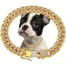 Shiny Diamond Safety Metal Necklace (Option: Glod-XXXL)