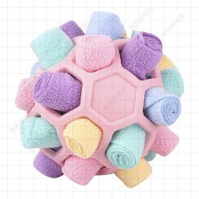 Dog Sniffing Ball Innovative Pet Shaking Training Toys for Pet Training Tooth Cleaning Puppy Chew Relieve Boredom Dog Toy (Color: Pink ball-unicorn)
