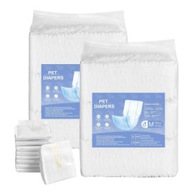 VEVOR Disposable Male Dog Diapers, Super Absorbent Male Dog Wraps, 360 ° Leak-Proof Belly Bands with Wetness Indicator for Doggies in Heat, Training (Style: Male Dog Wraps, size: Medium (144 Count))