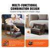 Pet Bunk Bed with Removable Stairs, Dog/Cat Window Perch with Storage, Multi-Level Bed Window Perch Dog Bedside Sleeper Couch, Small Pet Seat Platform